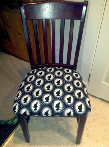 I have recovered 2 of 6 dining room chairs in this fabric.   